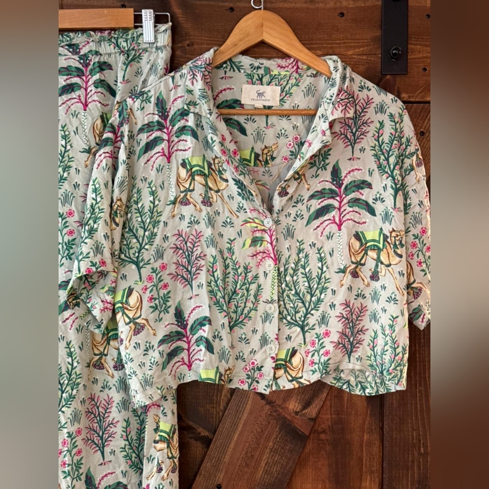 Printfresh Botanical Print Pajama Set - image 2